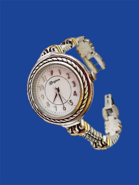 Brighton Mendocino Silver Tone Watch Inner Circumference 6.5” New Battery. main image 4